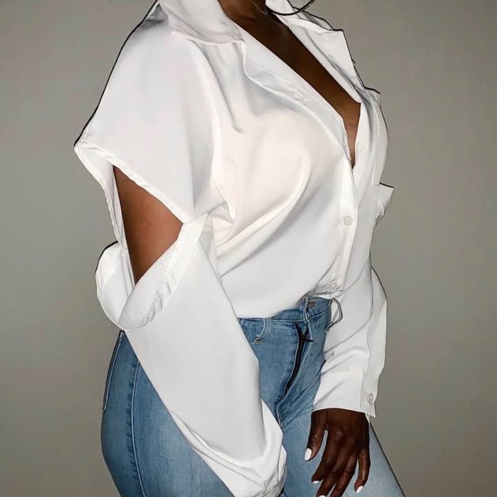 Armed and Dangerous Cutout Blouse